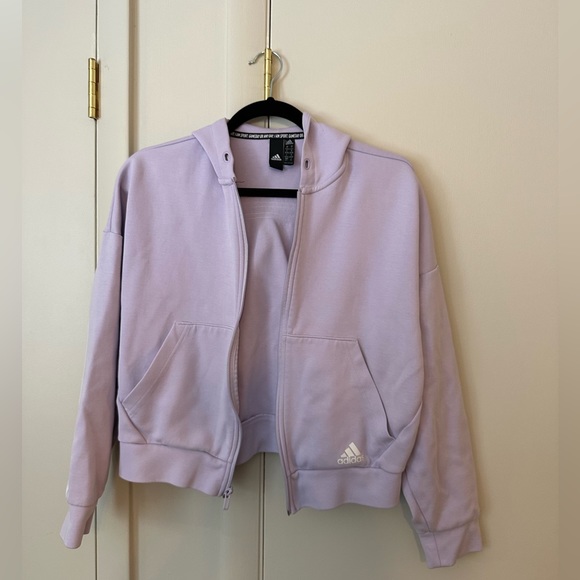 adidas Tops - adidas light purple zip up